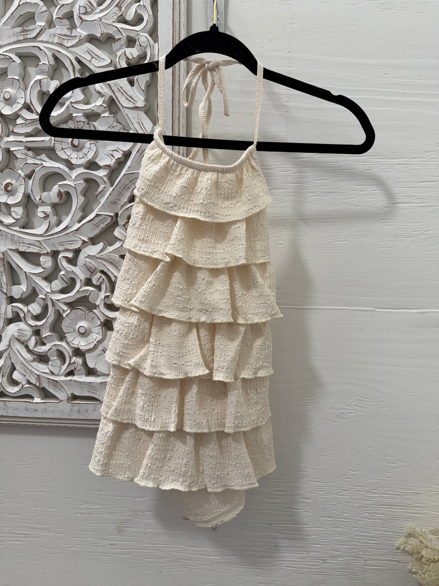 Knit Ruffle Halter Top