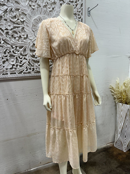 Champagne Whisper Midi Dress