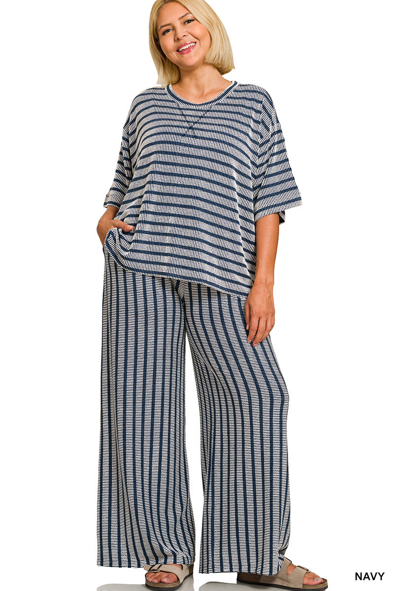 Zenana raised stripe set