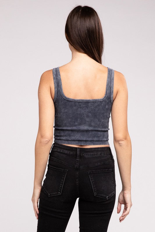 Ribbed Cropped Tank Top