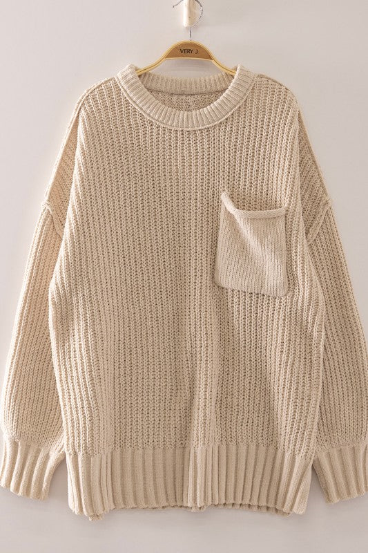 Cream Chunky Knit Sweater