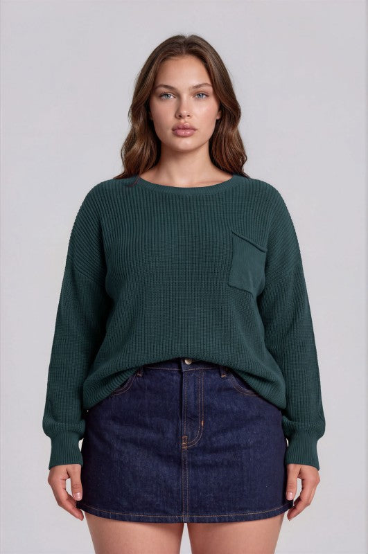 Hunter Green Knit Sweater