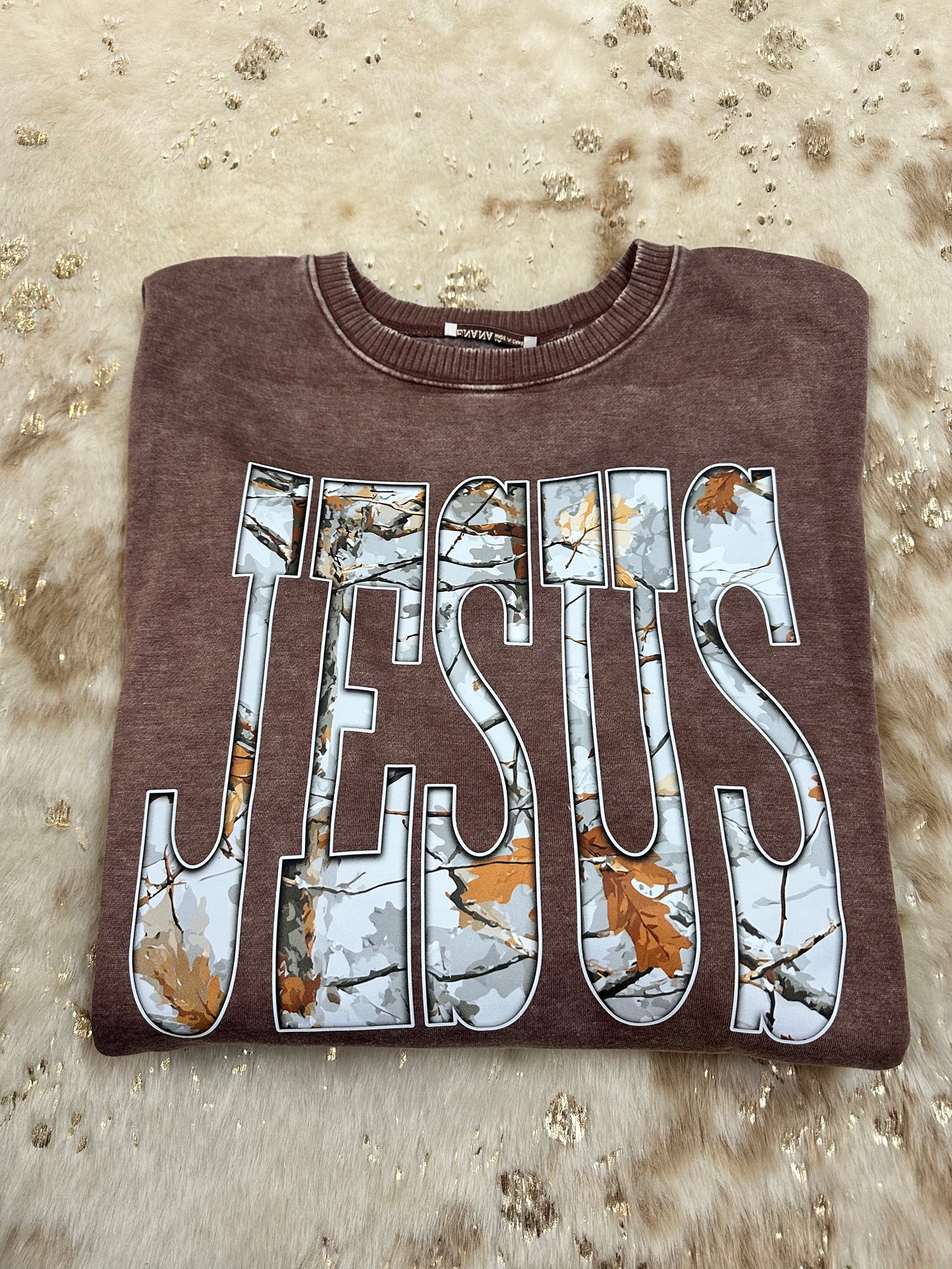 Acid Wash Sweatshirt with Pockets