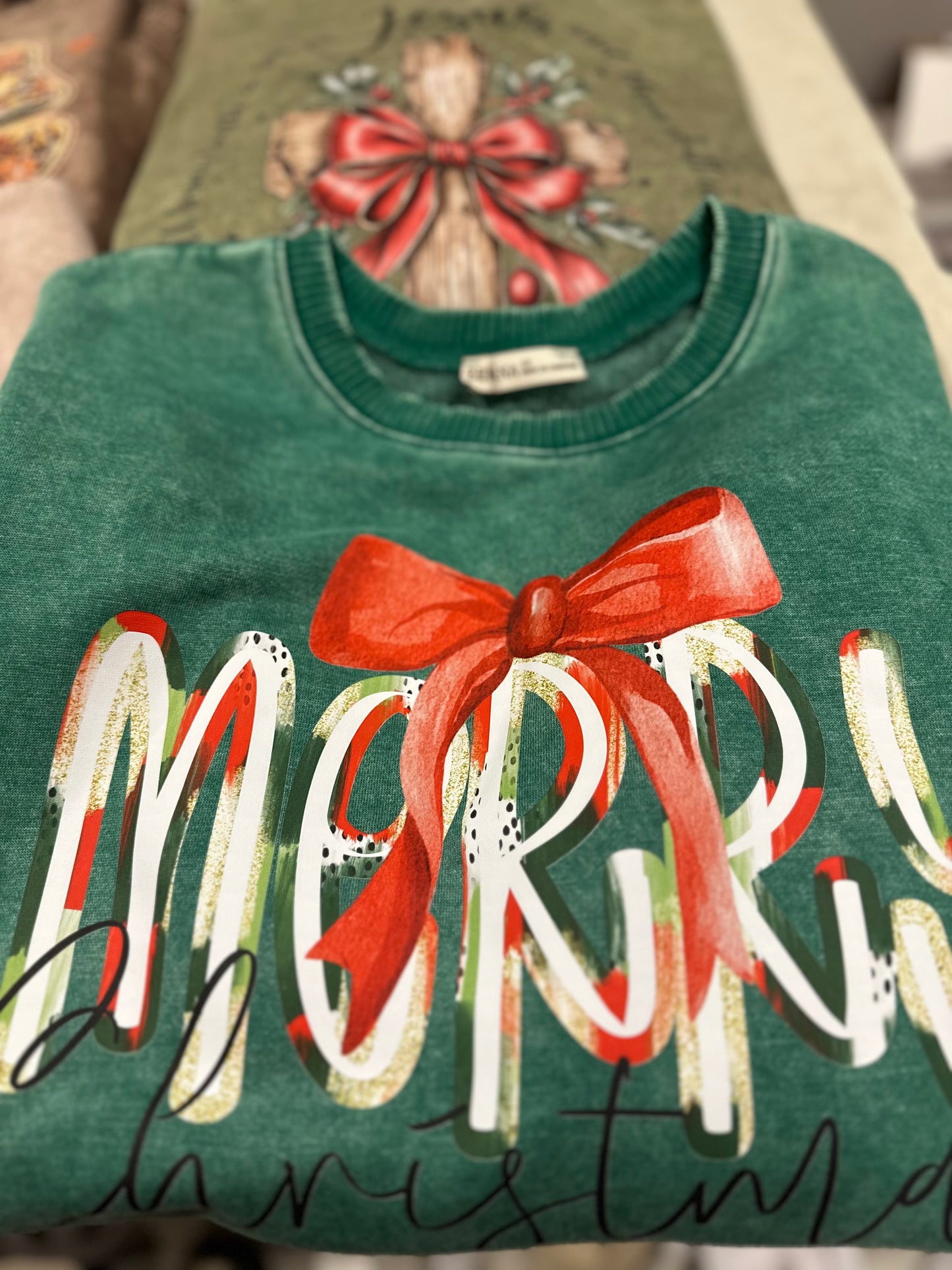 Acid Wash Sweatshirt with Pockets