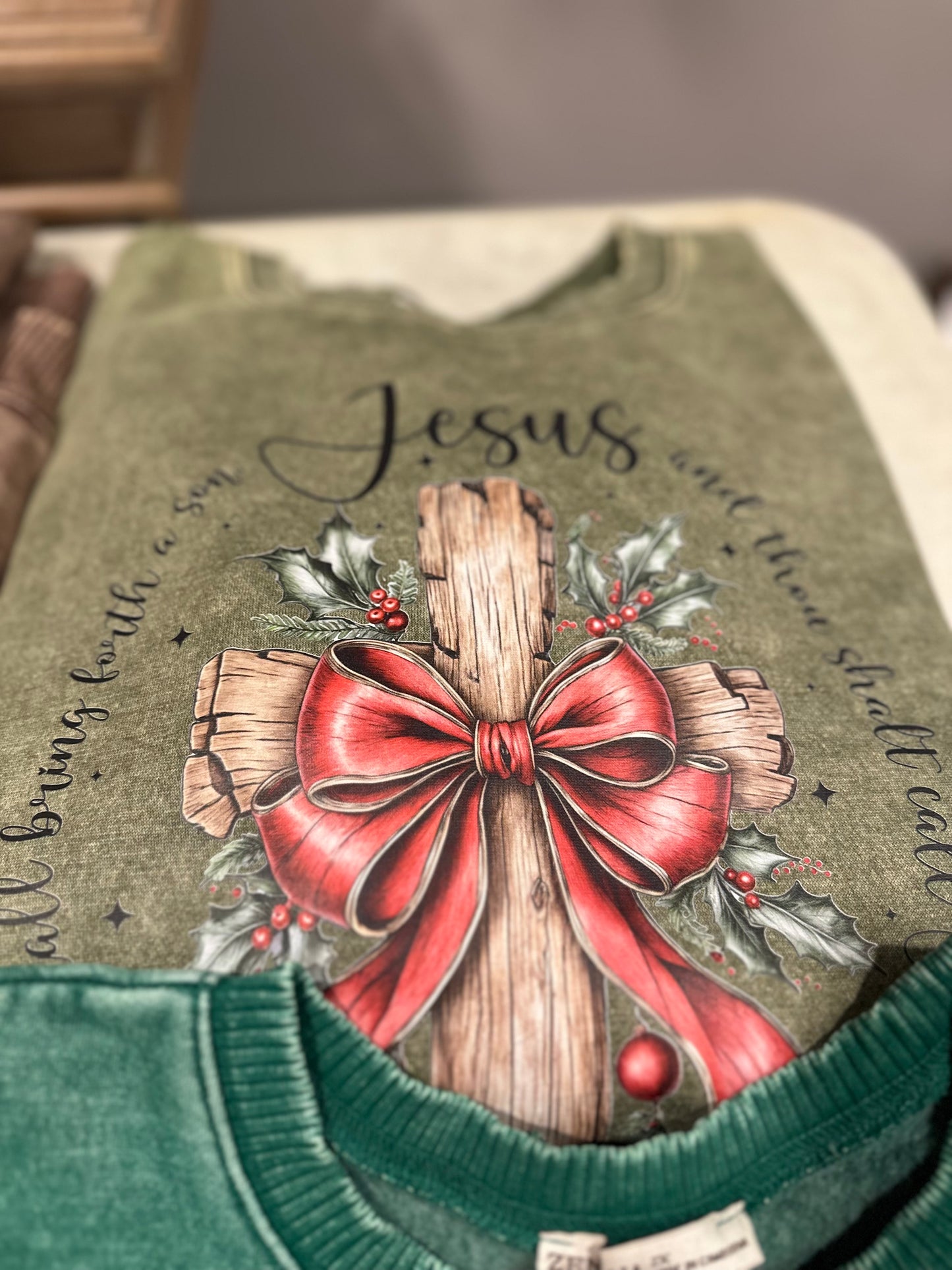 Acid Wash Sweatshirt with Pockets