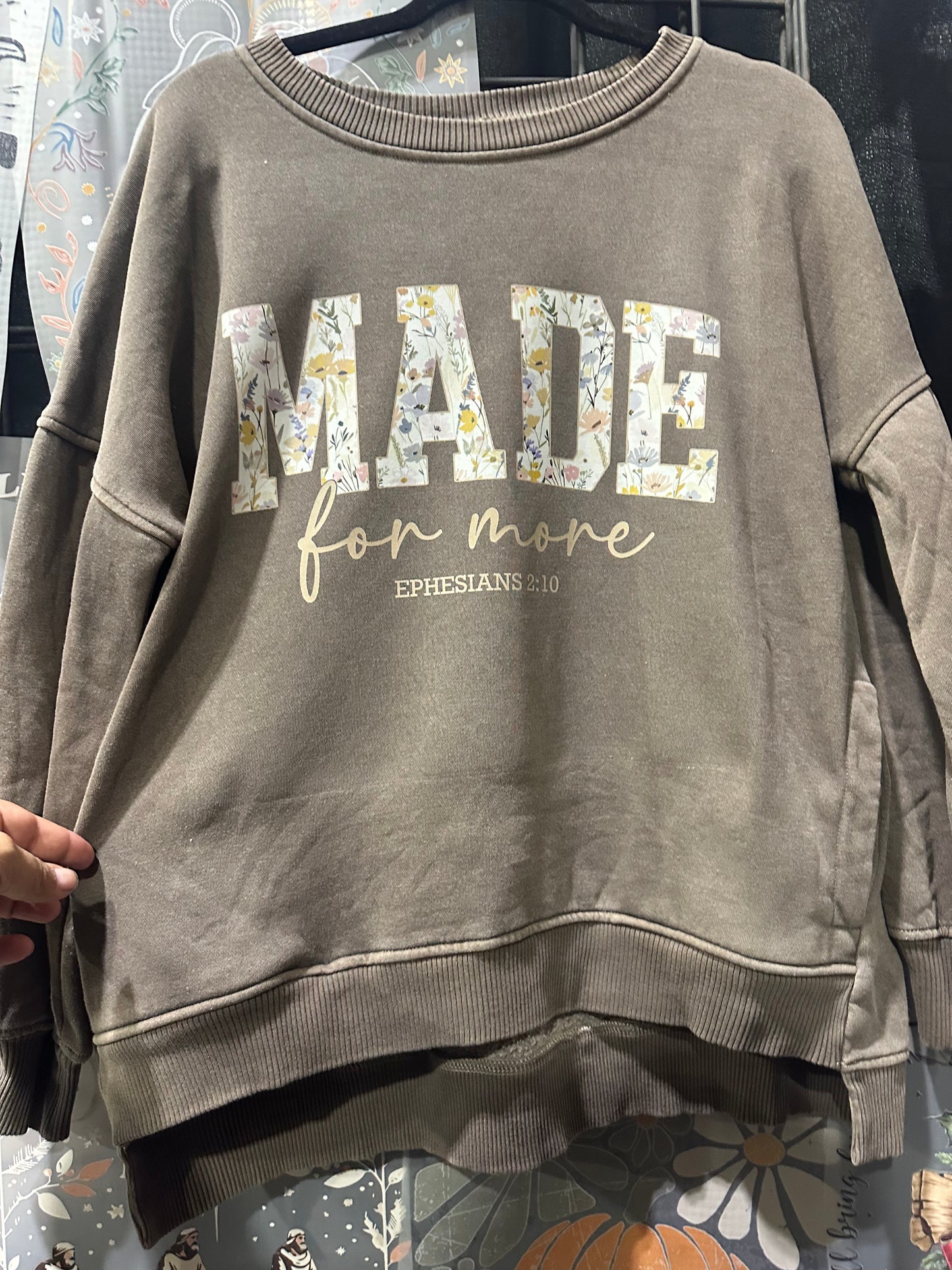 Acid Wash Sweatshirt with Pockets