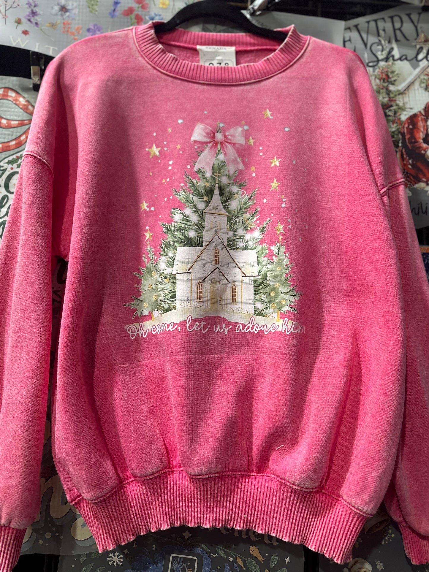 Acid Wash Sweatshirt with Pockets