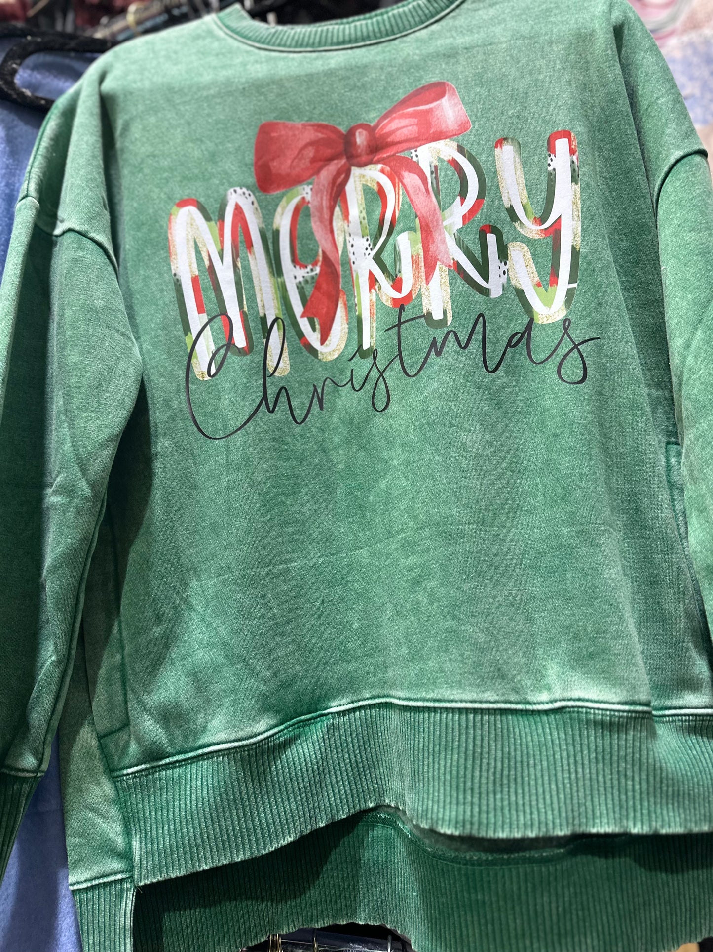 Acid Wash Sweatshirt with Pockets