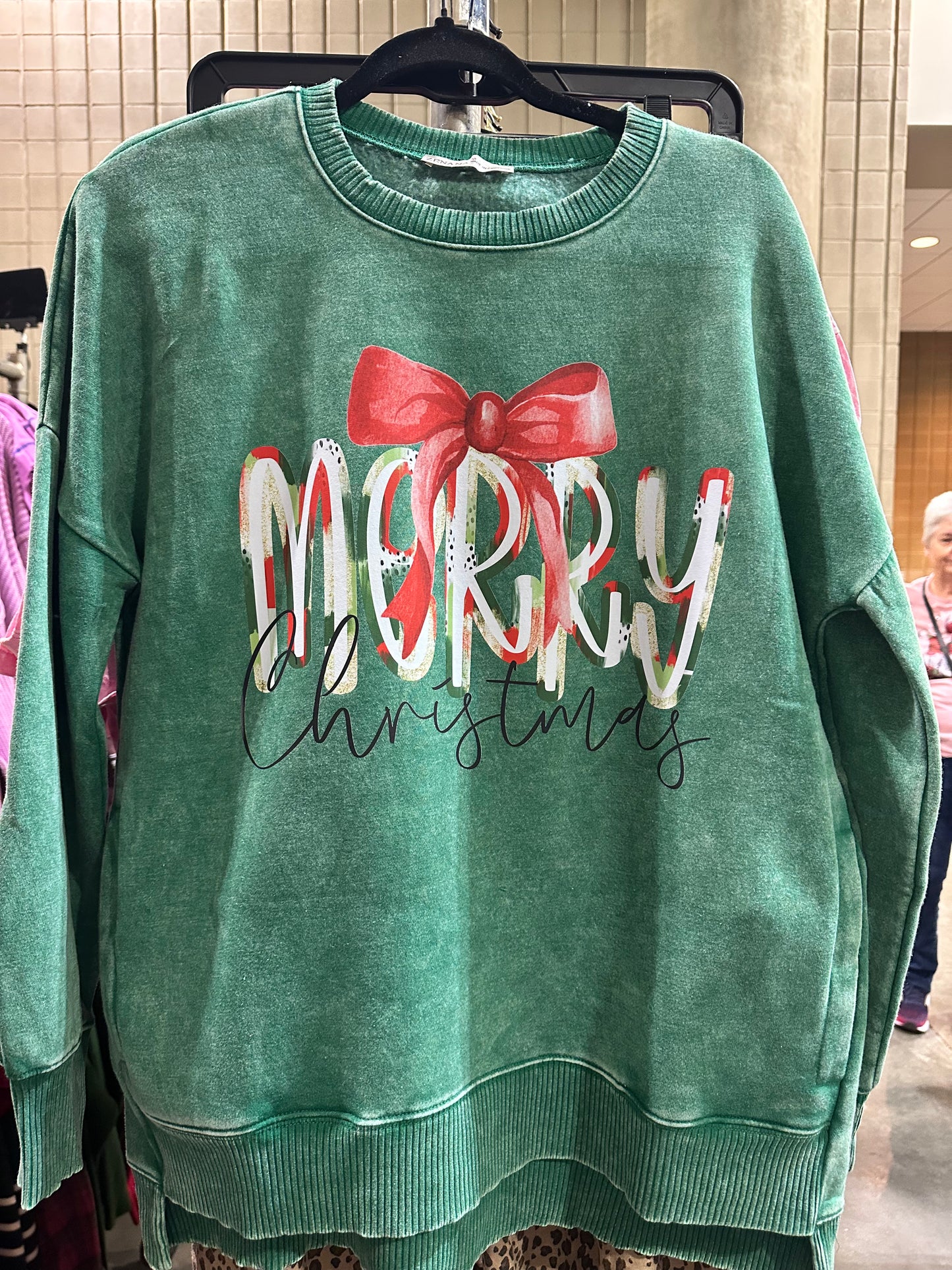 Acid Wash Sweatshirt with Pockets