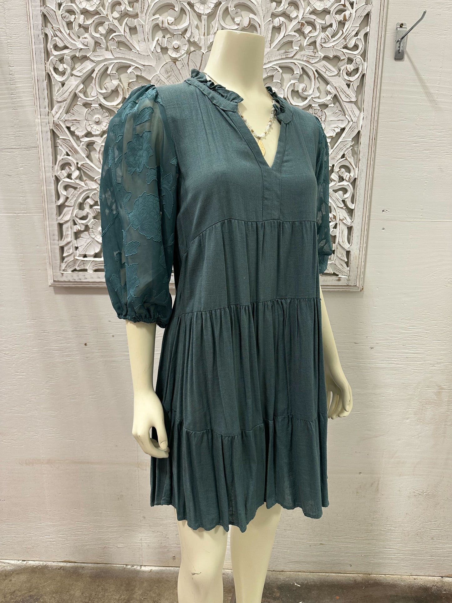 Sage Whisper Babydoll Dress