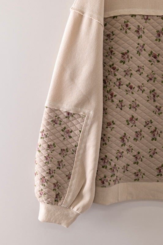 Floral Quilted Pullover