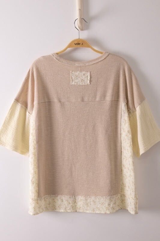 Mixed Media Knit Top