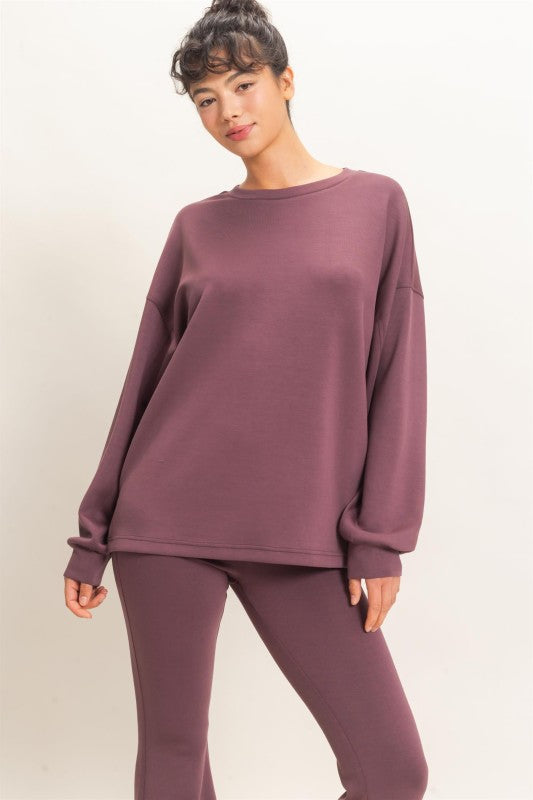 Cocoa oversized top