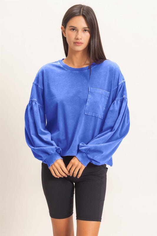 Puff sleeve top