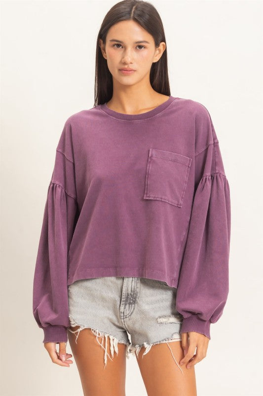 Puff sleeve top