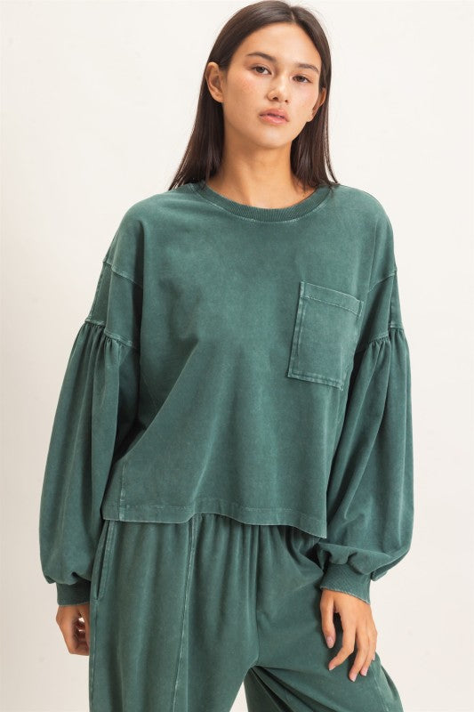 Puff sleeve top