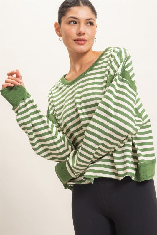 Open back stripe top