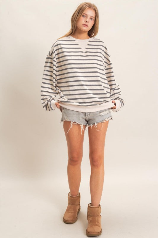 Grey striped shirt