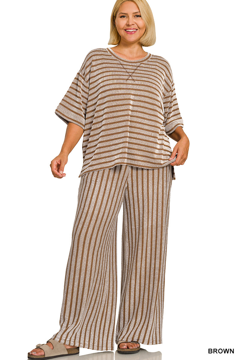 Zenana raised stripe set