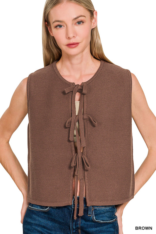The Addison Tie-Front Sweater Vest